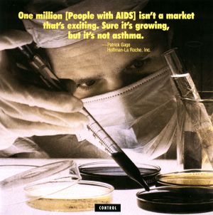 Gran Fury, *One Million (people with AIDS)…* , insert paru au dos du New York Crimes, 1988 et dans Artforum international vol. XXXVIII, n°2, oct. 1989. (Illustration tirée du site internet de la Session 12)