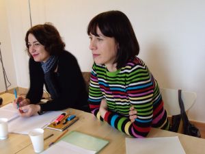 Nataša Ilić and Ivet Curlin during a seminar at Moly Sabata in Sablon, 1–3 February 2010.