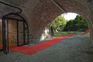 *Coup d’éclat*, exhibition view, Fort du Bruissin, 2011.  Featuring Wilfredo Prieto, *Ascendent Line*, 2008, in situ installation. Photo: Blaise Adilon