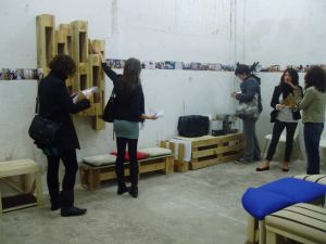 Visit to Manifesta 8, Murcia, November 2010. From left to right: Andrea Rodrigez Novoa, Francesca Agnesod, Guillaume Hervier, Claudia Mendoza.