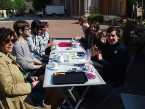 Rencontre avec un groupe d’étudiants en design graphique de l’École nationale des beaux-arts de Lyon, 2011.