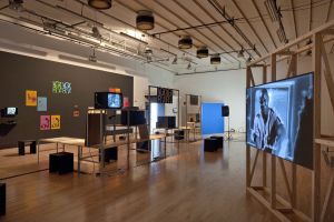 View of the exhibition *The Whole World Is Watching*, Magasin-CNAC auditorium, 2012. Photo: Blaise Adilon