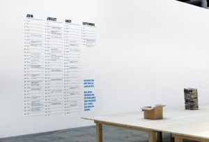 View of the exhibition *from 199C to 199D, Liam Gillick*, Magasin-CNAC, 6 June – 7 September 2014. Photography: Blaise Adilon