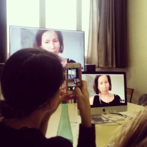 Video conference with artist Andrea Fraser, 5 December 2014.