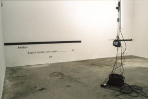 Matthew McCaslin, *Living on the Line* (1993), installation view, *More than Zero*, Magasin-CNAC, 18 September to 7 November 1993.