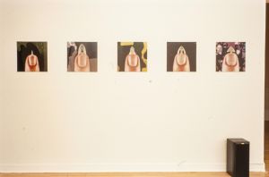 Des histoires en forme, exhibition view. Detail of Natacha Lesueur, *Sans titre*, 1997, series of 10 photographs. Photo: Pascal Jounenc
